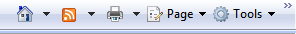 RSS icon in toolbar in Internet Explorer