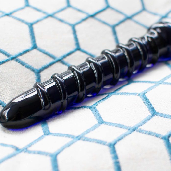 Phallix Cobalt Twister glass dildo