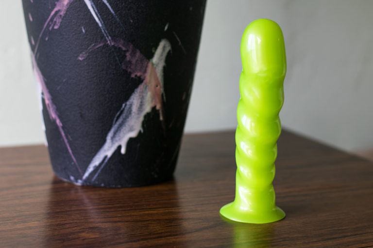 Tantus Echo dildo in limited edition neon green