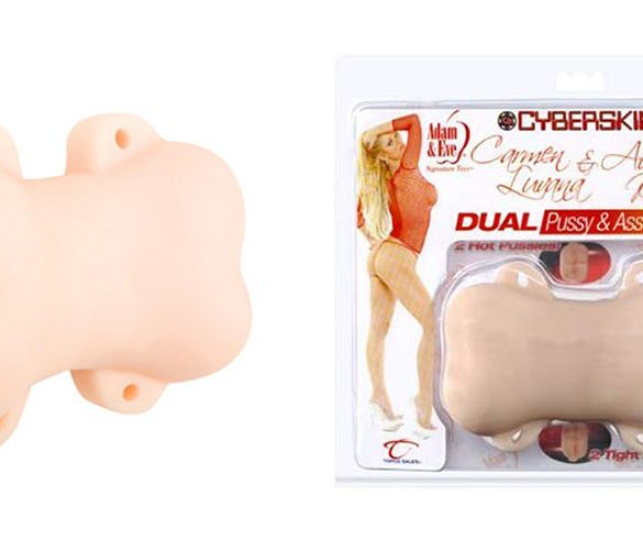 Topco Dual Pussy and Ass Stroker. Two vaginas, two buttholes.