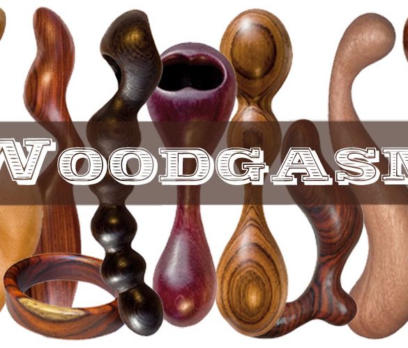 Woodgasm sex toy giveaway: wooden sex toys all lined up.