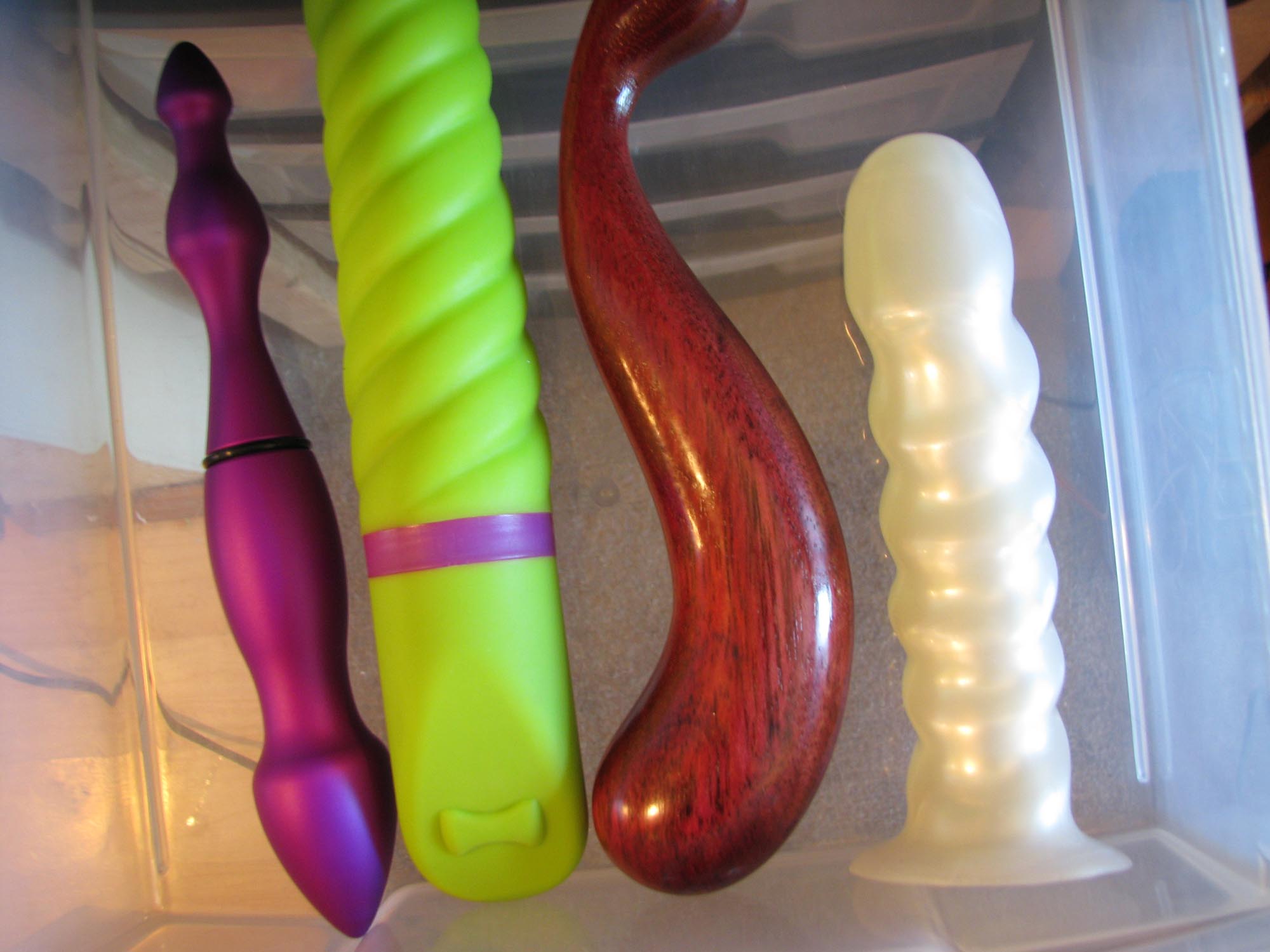 Drawer of sparse yet awesome sex toys.