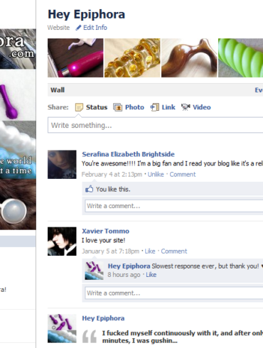 My new Facebook fan page.