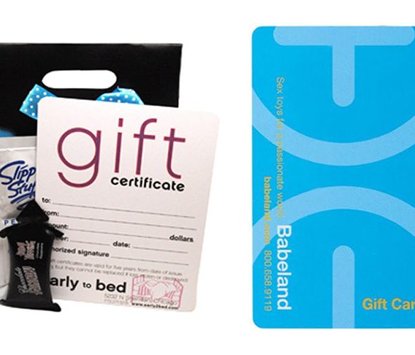 Gift cards to SheVibe, Early to Bed, Babeland, and MyPleasuure