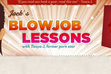 Banner for Jack's Blowjob Lessons site, featuring a cartoon dude with a mullet and shades.