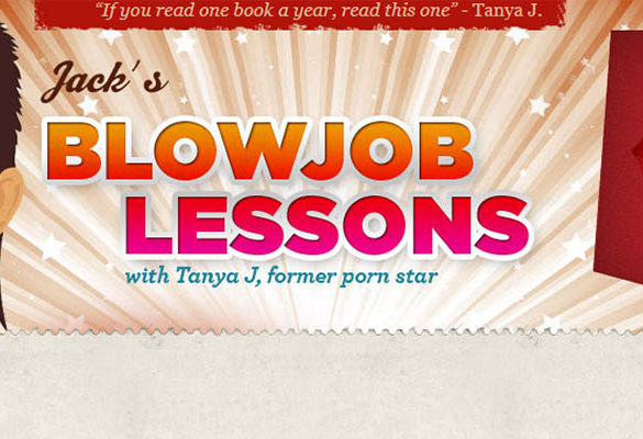 Banner for Jack's Blowjob Lessons site, featuring a cartoon dude with a mullet and shades.