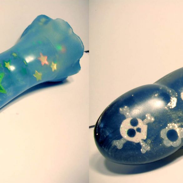 Just a sample of what Jollies can do with their dildos! Dildos with stars and skulls inside.