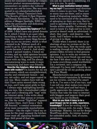 Interview with me, Epiphora, in XBIZ Premiere magazine!
