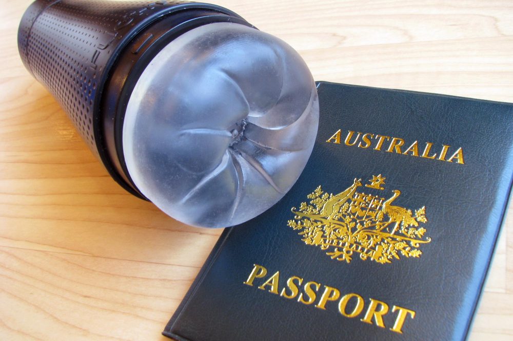 Fleshlight Flight with a fake Australian passport, because why not. It wants to travel.