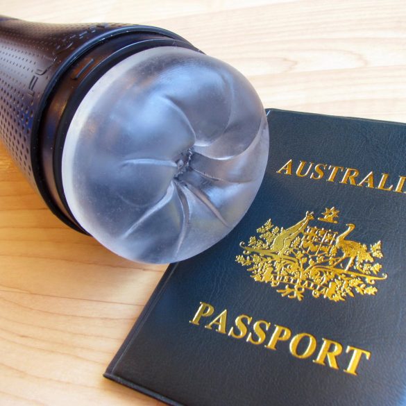 Fleshlight Flight with a fake Australian passport, because why not. It wants to travel.