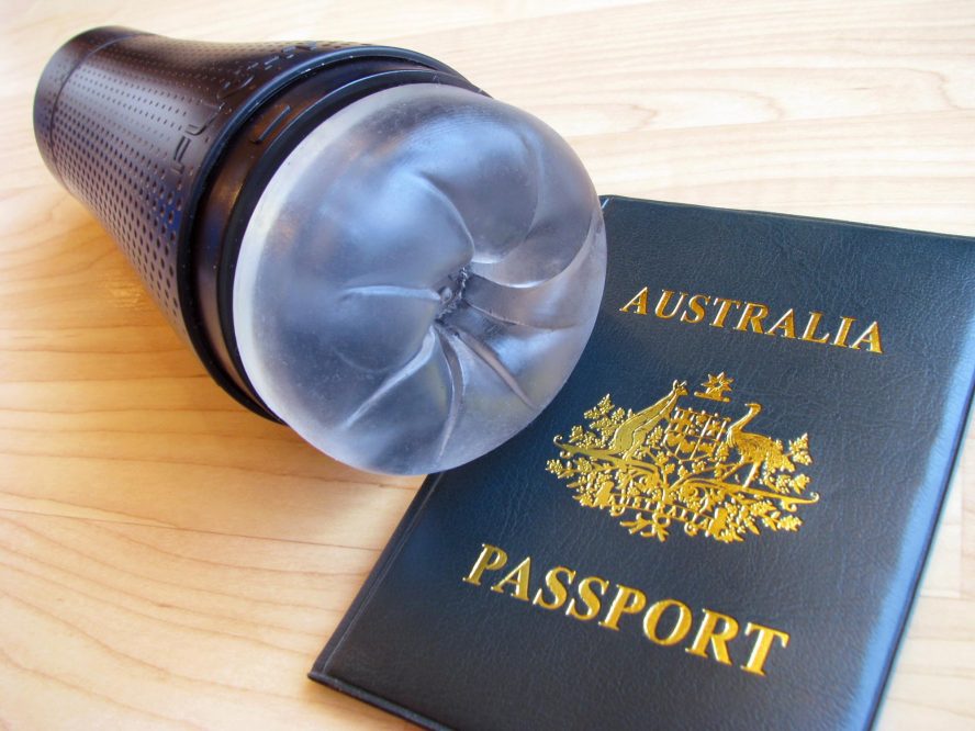 Fleshlight Flight with a fake Australian passport, because why not. It wants to travel.