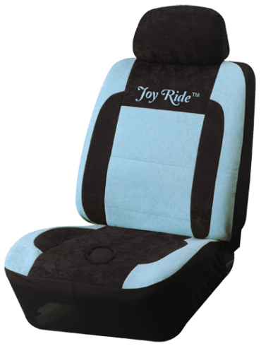 The Joy Ride: a car seat cover with a flexible O-ring in just the right spot on the seat.