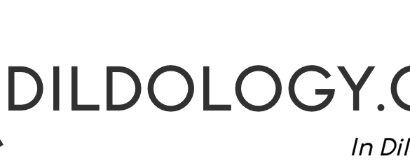 Dildology logo, a magnifying glass inspecting a dildo.