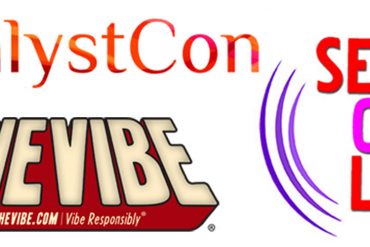 Various logos: CatalystCon, SheVibe, Sex Out Loud Radio