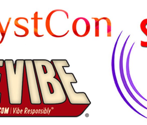 Various logos: CatalystCon, SheVibe, Sex Out Loud Radio