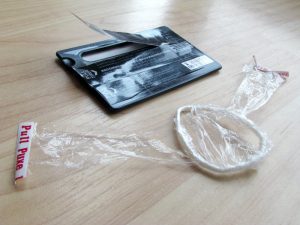 Glob of vaseline on Unique Condom — photo by Wyatt Riott