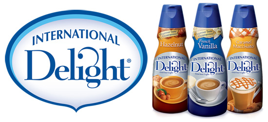 International Delight logo and creamer line-up