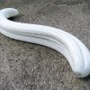Fucking Sculptures G-Spoon large glass dildo on rough cement.