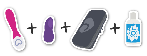 Sex toy prize pack: OhMiBod Lovelife Cuddle, We-Vibe Touch, Lovehoney Lockable Toy Case, Sliquid lube