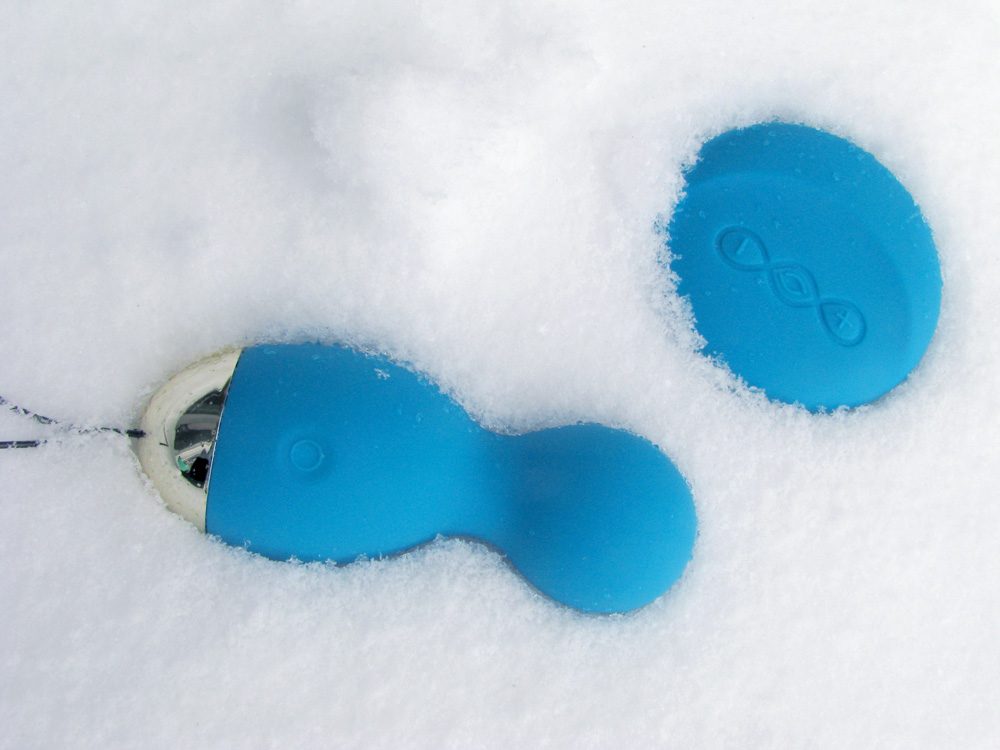 LELO Hula Beads in the snow.