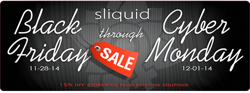 15% off Sliquid and Ride lube this Black Friday and Cyber Monday