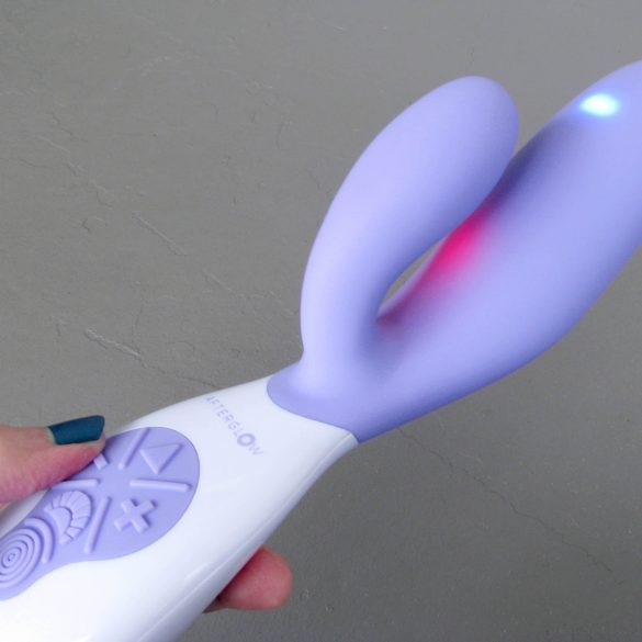 Afterglow PulseWave vibrator showing off its useless laser light energy.