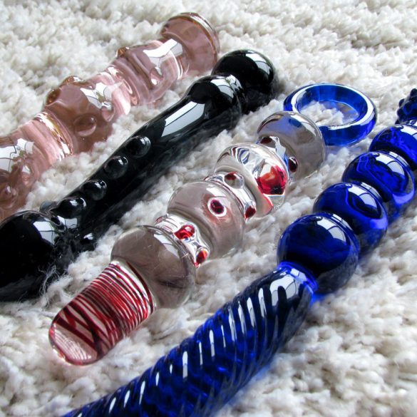 Joyful Pleasure glass dildos: Joyful Princess, Midnight Joy, Orgasmic Key Pleasure, Joyful Blue Swirl