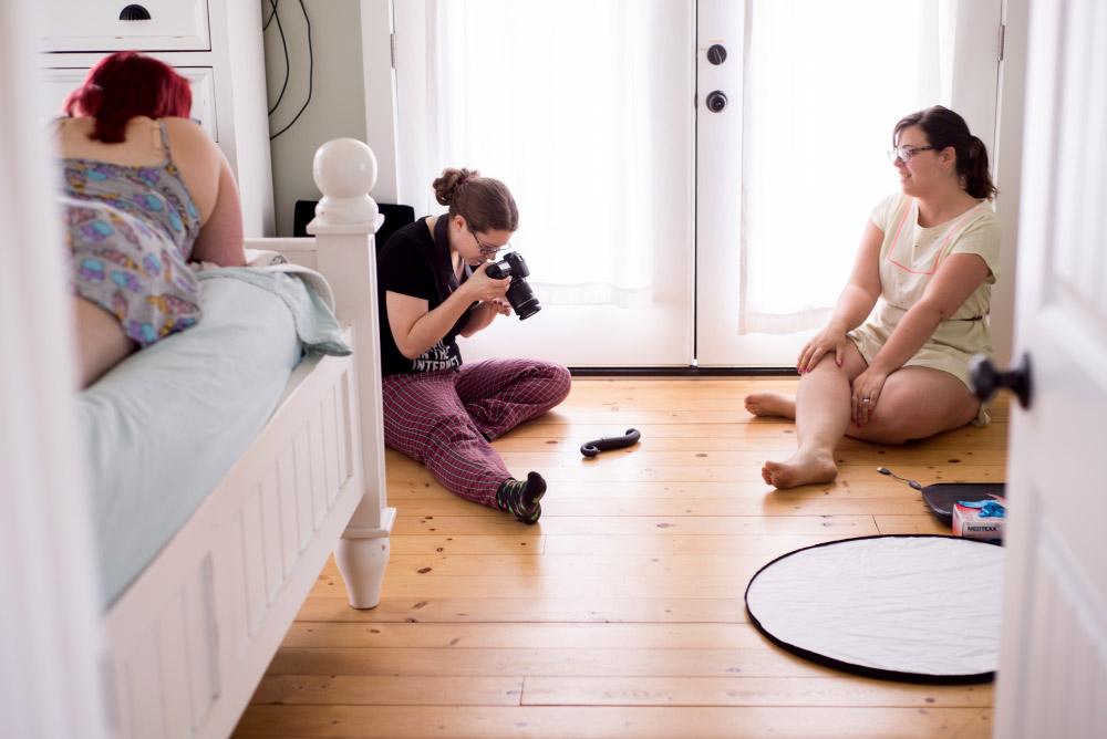 Bex, me, and Kate taking photos. Photo by Penny.