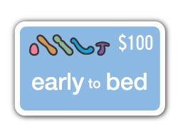 $100 credit to the gender expression category on Early to Bed