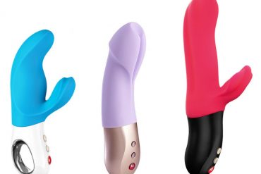 Miss Bi, a dual vibe with two strong-ass motors; Calice, an oddly-shaped mini vibe (my girlfriend: "it's like someone said, make it look like a penis AND a vulva"), and Bi Stronic Fusion,