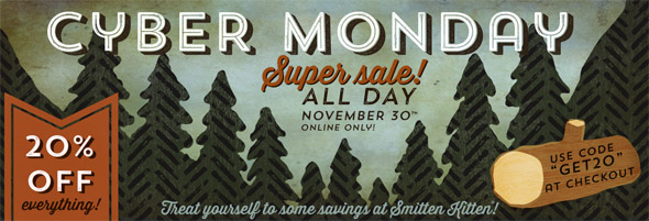 20% off everything at Smitten Kitten for Cyber Monday!