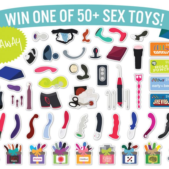 Graphic of all the amazing prizes in vector form. SO MANY!