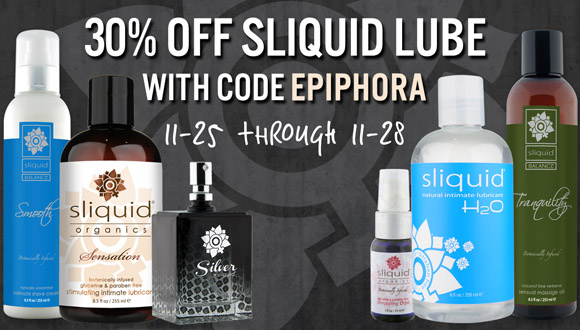 30% off Sliquid lube with code EPIPHORA