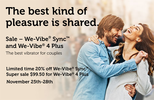 Sale on We-Vibe 4 Plus and We-VIbe Sync!