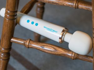 Magic Wand Rechargeable vibrator next to the Wonder 