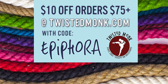 10% off orders over $75 at Twisted Monk with code EPIPHORA.