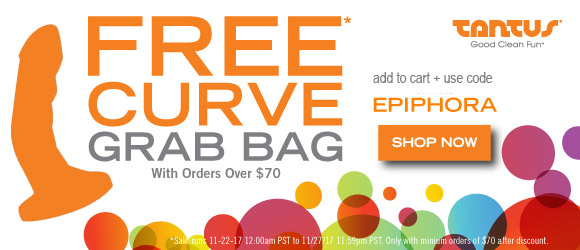 Free Curve grab bag dildo with orders over $70 at Tantus with code EPIPHORA