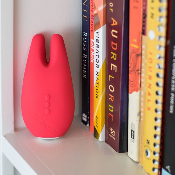 We-Vibe Gala on a bookshelf.