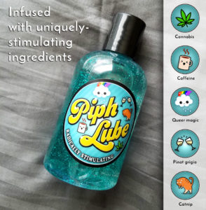 Graphic I used on social media demonstrating Piph Lube's stimulating ingredients.