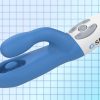 G-Spot Rx vibrator, a rabbit-style vibe in clinical blue, with a strange little rub on the shaft that rocks back and forth.