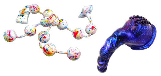 Vixen Creations jawbreaker anal beads and galaxy Hitachi attachment