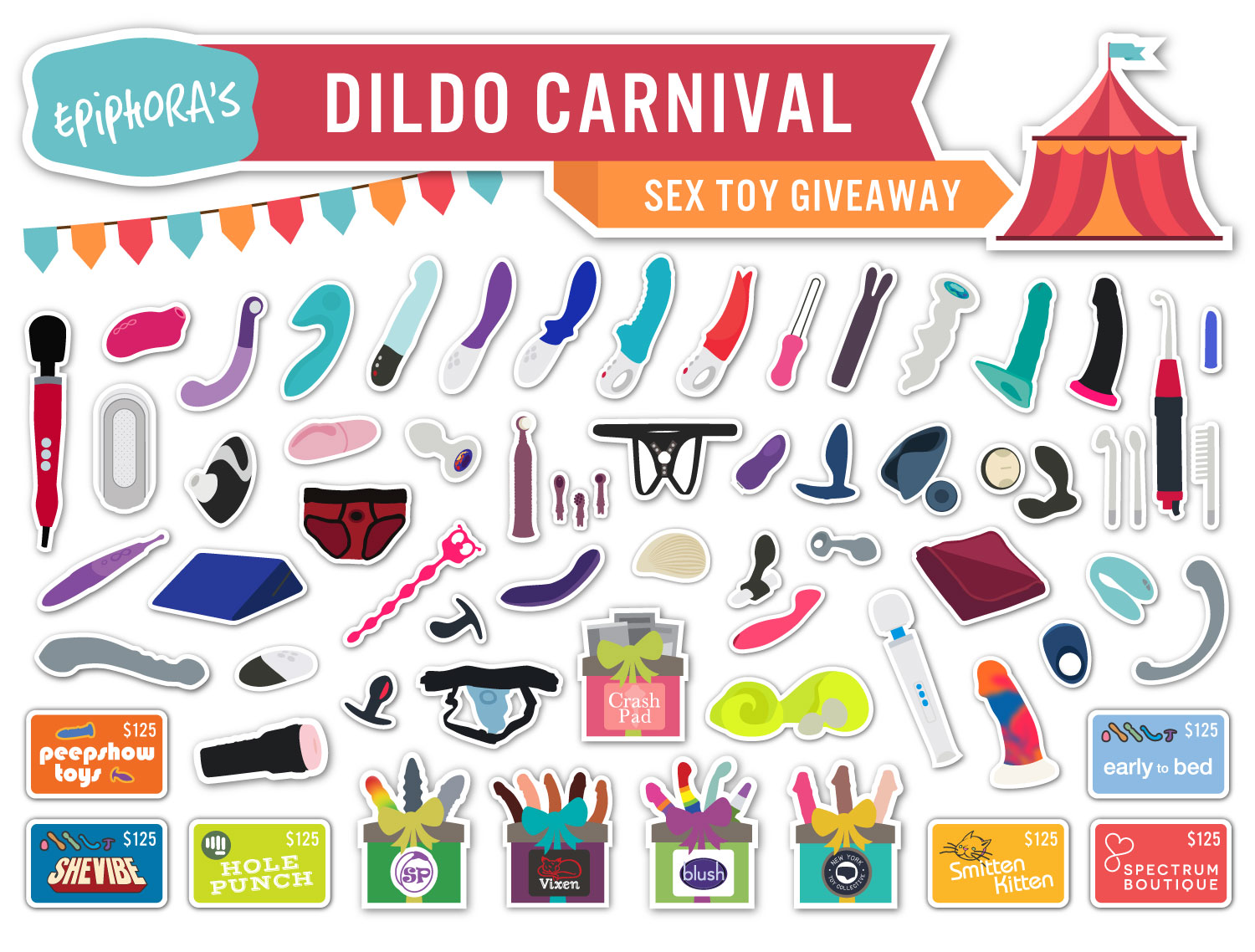 Dildo carnival a HUGE sex toy giveaway! » Hey Epiphora bilde