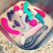 #sexbloggerlyfe: waking up in the morning to a desk covered in used sex toys from last night's masturbation. Tossing everything into a soapy sink while I, half-awake, make my coffee. #sexbloggerlyfe: waking up in the morning to a desk covered in used sex toys from last night's masturbation. Tossing everything into a soapy sink while I, half-awake, make my coffee.