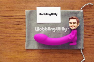 Wobbling Willy, a magenta dildo with a bobble head attached.