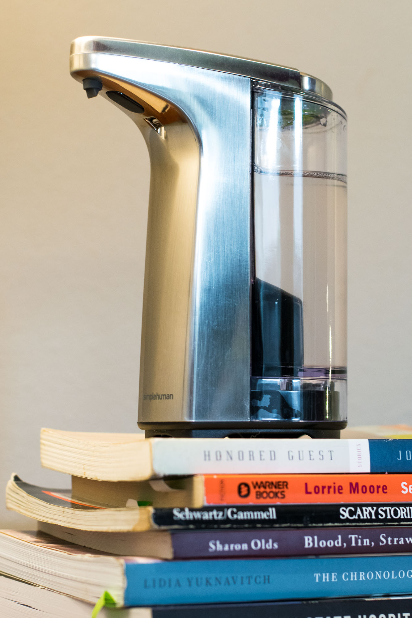 THE KING REIGNS. simplehuman Sensor Pump automatic soap dispenser with lube in it.