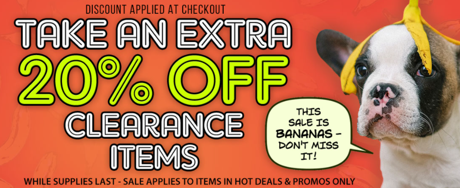 Take an extra 20% off clearance items at SheVibe while supplies last!