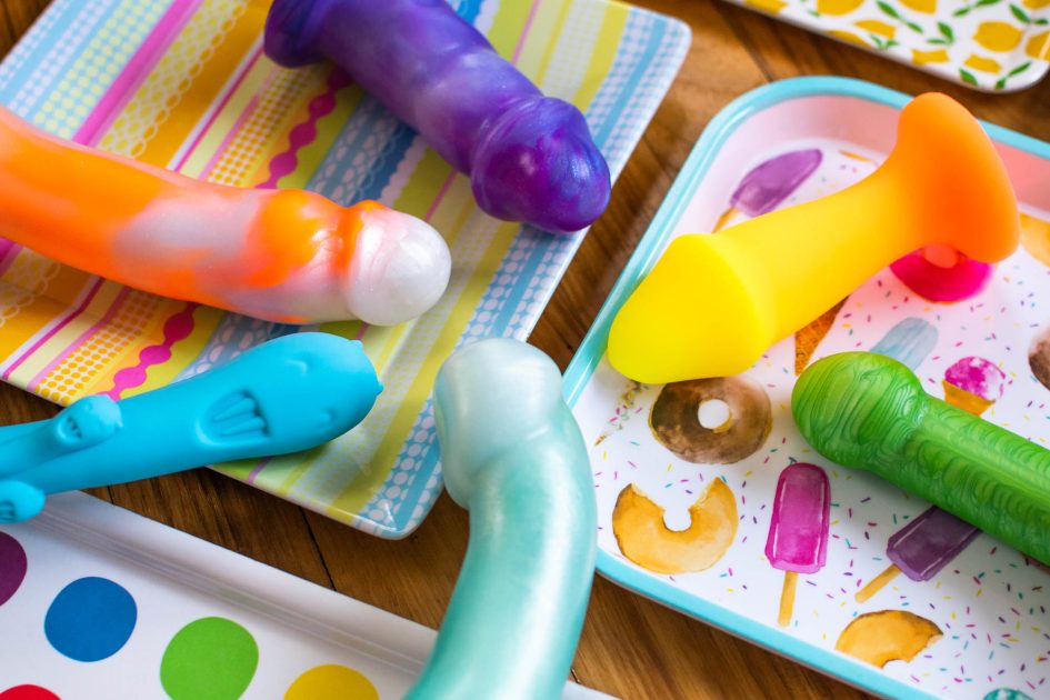 Silicone dildos from Pris Toys, Hole Punch, Uberrime, Portland Toy Company, and Cute Little Fuckers